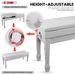 5CORE Duet Piano Bench W Storage For Two Wooden Adjustable Keyboard Stool - Adults & Kids - PNB DT WH_maomaolike.com