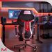 Computer Desk Gaming Chair With 2-Piece Protrusion Adjustable Lumbar Support Trackmaster 6D Armrest Height Adjustable With 2D Leather Headrest 136° Tilt For Office And Gaming_maomaolike.com