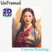 Traditional Korean Hanbok Lady Painting Poster, Vibrant Realistic Oil Painting Style Poster, Elegant Cultural Artwork Ideal For Living Room, Bedroom_maomaolike.com