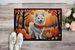 American Eskimo Fall Doormat Front Door Mat Indoor Outdoor Rugs For Entryway, Non Slip Washable Low Pile, 24H X 36W_maomaolike.com