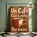 Coffee Themed Painting Poster, Warm-toned Retro Style Poster, Color-blocked Coffee Cup With Spanish Coffee Wording, Adds Cozy Atmosphere Ideal For_maomaolike.com