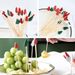 50Pcs Disposable Bamboo Snowflake Tail Picks Buffet Food Fruit Forks For Christmas Halloween Party Decor_maomaolike.com