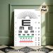 Eye Chart Painting Poster, Clear Monochrome Visual Acuity Test Poster, Practical For Vision Screening, Suitable For Clinics And Healthcare Spaces_maomaolike.com