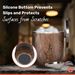 Stainless Steel Ice Bucket With Lid And Scoop, Dark Walnut_maomaolike.com