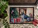 Irish Wolfhound Cozy Christmas Doormat Front Door Mat Indoor Outdoor Rugs For Entryway, Non Slip Washable Low Pile, 24H X 36W_maomaolike.com