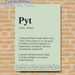 Danish "Pyt" Definition Painting Poster, Minimalist Typographic With Tiny House Border Poster, Delivers Gentle Mindfulness Reminder For Home, Office_maomaolike.com