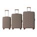 3-Piece Luggage Set Travel Lightweight Suitcases With Rolling Wheels, TSA Lock & Moulded Corner, Carry On Luggages For Business, Trip, (20"/24"/28"), Brown_maomaolike.com