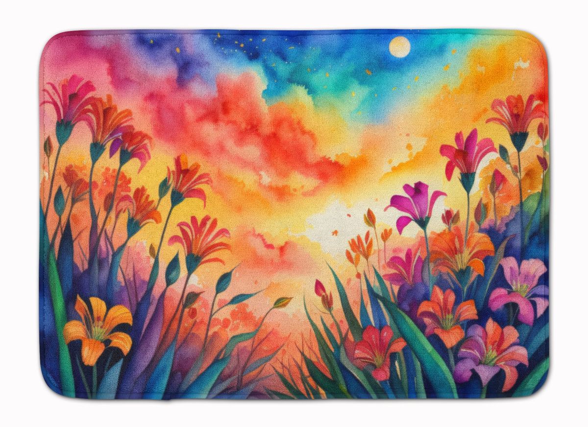 Alstroemerias In Color Memory Foam Kitchen Mat Machine Washable Anti-Fatigue Mat Cushion Comfort Bath Mat Or Kitchen Rug_maomaolike.com