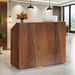 Reception Desk, Modern Front Desk Counter Table With Open Shelves_maomaolike.com