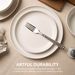 12-Piece Stoneware Dinner Plates Bowls Sets | Microwave & Dishwasher Safe | Non-Toxic Dinner Plates Bowls Set | Stackable Matte Glaze Kitchenware For 4_maomaolike.com