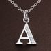 26 Letters 925 Sterling Silver Necklace Pendant Zircon For Women Exquisite Student Girlfriend Jewelry Accessories_maomaolike.com
