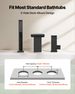 Roman Tub Faucet, 3 Hole Waterfall Bathtub Faucet, Roman Bathtub Faucets Set With Shower Head & 1 Handle, Romans Bathtub Faucets For Pet Washing, Adult Bathing, Matte Black, Stainless Steel_maomaolike.com
