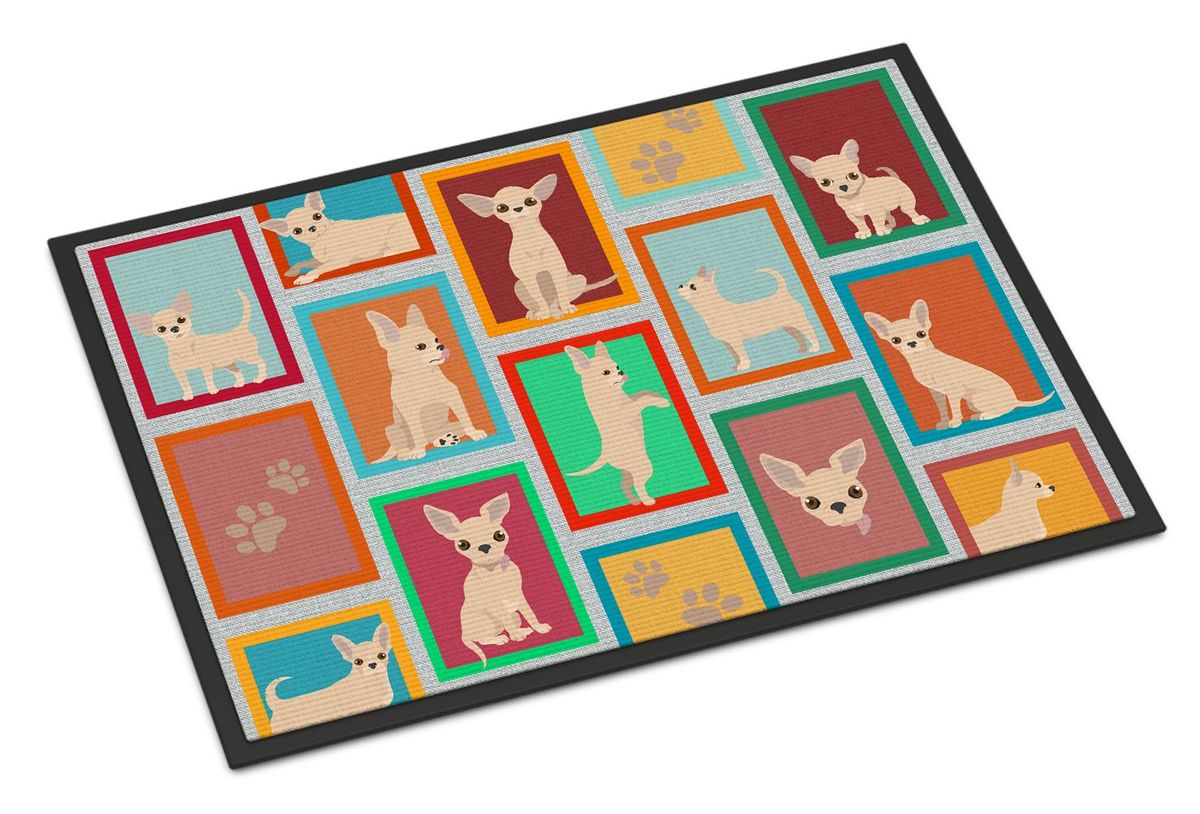 Lots Of Cream Chihuahua Doormat Front Door Mat Indoor Outdoor Rugs For Entryway, Non Slip Washable Low Pile, 24H X 36W_maomaolike.com