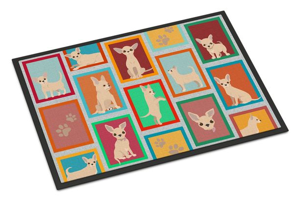 Lots Of Cream Chihuahua Doormat Front Door Mat Indoor Outdoor Rugs For Entryway, Non Slip Washable Low Pile, 24H X 36W_maomaolike.com