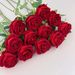 Rose Flower Wholesale Single Silk Velvet Fabric Wedding Home Valentine's Day Decoration Waterfall Fake Artificial Red_maomaolike.com