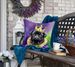 Black Pug King Of Mardi Gras Throw Pillow Machine Washable, Indoor Outdoor Decorative Pillow For Couch, Bed Or Patio, 18Hx18W_maomaolike.com