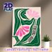 Floral "Good Trouble" Typography Painting Poster, Soft-toned Retro Graphic Poster, Unique Artistic Floral Design, Ideal For Living Room, Bedroom_maomaolike.com
