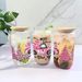 Modern Minimalist Christmas Borosilicate Glass Tumbler With Bamboo Lid & Straw – 16oz Eco-Friendly Leak-Proof Drinkware_maomaolike.com