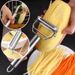 Stainless Steel Double-headed Grater, Multi-functional 2-in-1 Peeler, Kitchenware, Fruit Peeler, Potato Peeler._maomaolike.com