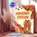 Mehendi Station Painting Poster, Vibrant Ethnic Indian Style Poster, Features Intricate Henna Hands, Festive Lanterns & Traditional Motifs, Brings_maomaolike.com