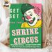 Circus Clown Painting Poster, Vintage Retro Vibrant Shrine Circus Themed Poster, Nostalgic Vintage Circus Artwork For Decorative Display, Ideal For_maomaolike.com