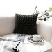 SOGA 2X 45cm Urban Light Luxury Pillow Dark Night Green Checkered Square Throw Pillow_maomaolike.com