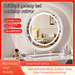 Round Makeup With Light Large Desktop LED Beauty Dressing Table Smart Touch Acrylic Crystal Mirror_maomaolike.com