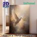 Peace Dove Painting Poster, Soft-toned Realistic Flying Dove With Olive Branch Poster, Serene Tranquil Artwork To Bring Calm Atmosphere, Ideal For_maomaolike.com