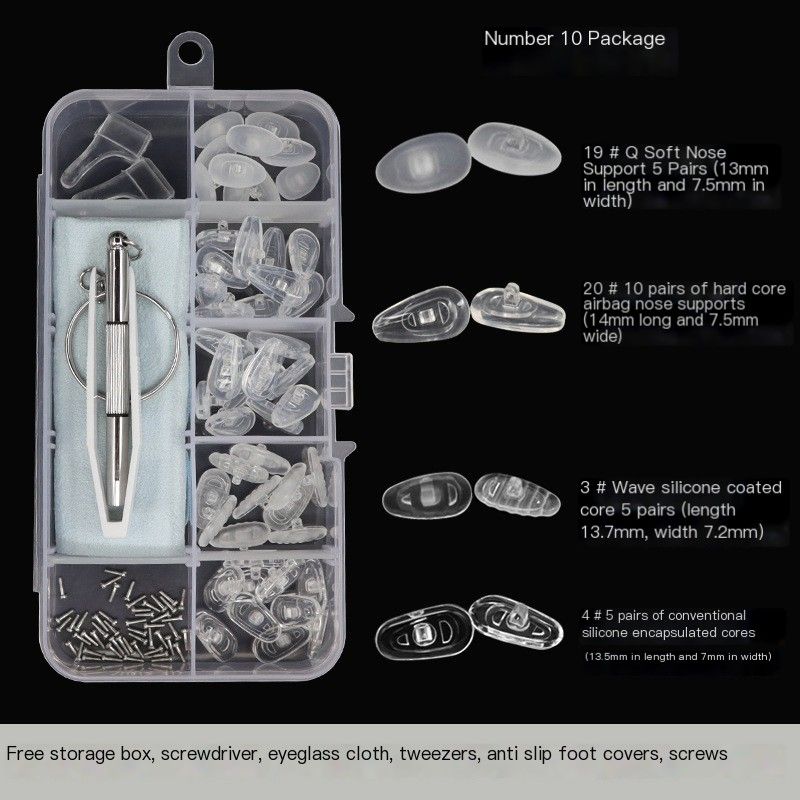 Unisex Air bag glasses nose holder Silicone ultra-soft nose decompression nose bridge non-slip and non-shedding eye accessories Nose pad set_maomaolike.com