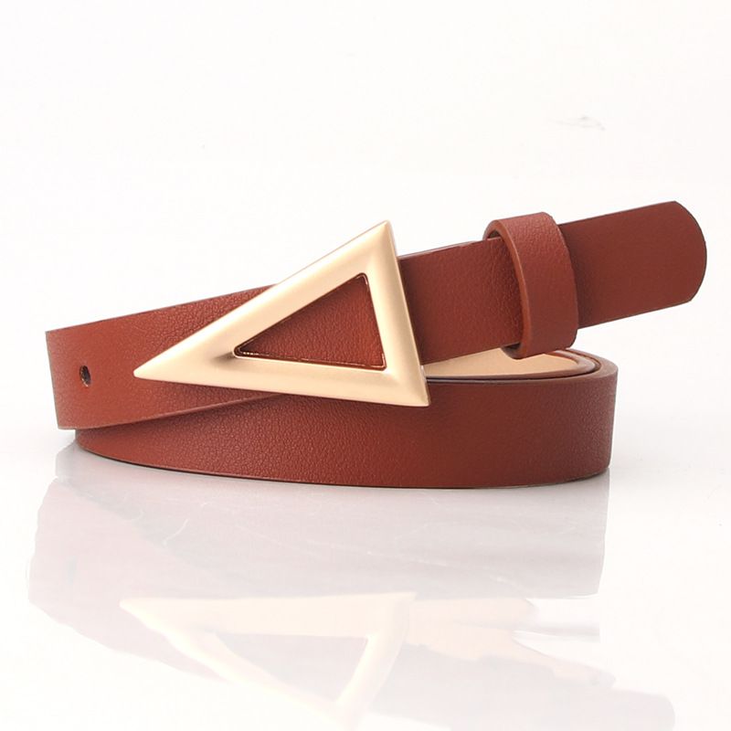 Internet celebrity popular women's belt version trendy triangle buckle belt snap buckle fashion versatile dress belt _maomaolike.com