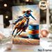 Barrel Racing Cowgirl Painting Poster, Vibrant Dynamic Oil Painting Style Poster, Captures Energetic Western Riding Action, Ideal For Living Room And_maomaolike.com