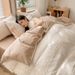 Home Textile Three Layer Yarn Jacquard Washed Cotton Bedding Four Piece Set Pure Cotton 100 Quilt Cover Bed Sheet Bed Sheet_maomaolike.com