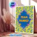 Team Nanke Themed Painting Poster, Vibrant Paisley Pattern With Paint Splatter Poster, Enhances Team Unity, Ideal For Office And Team Gathering Spaces_maomaolike.com