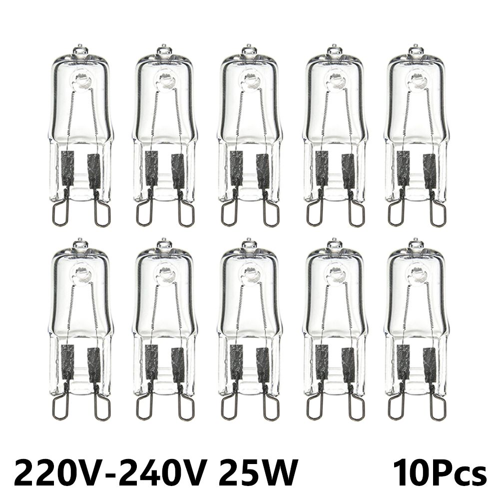 10pcs 20w/25w/40w/60w G9 Halogen Bulb Lamp For Wall Lamps 220v 2900k Warm White Halogen Light Clear Glass Each Indoor Lighting_maomaolike.com