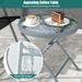 3 Pieces Patio Folding Chair Set Outdoor Metal Conversation Set_maomaolike.com