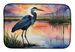Blue Heron Setting Sun Dish Drying Mat Absorbent Dish Drying Mat Pad For Kitchen Counter Dish Drainer Mat For Countertop, 14 X 21", Multicolor_maomaolike.com