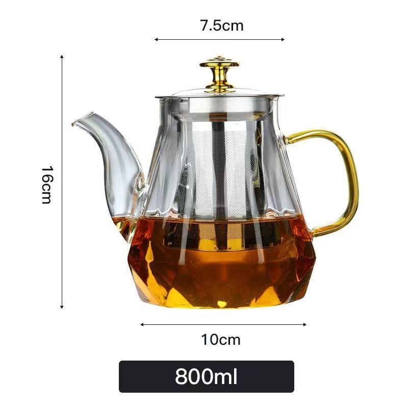 Glass Household High Temperature Resistant Tea Brewing Pot Health Care Scented Teapot_maomaolike.com
