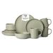 12-Piece Stoneware Dinnerware Sets With Mugs | Microwave & Dishwasher Safe | Non-Toxic Dinner Plates Bowls Set | Stackable Matte Glaze Kitchenware For 3_maomaolike.com
