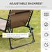 Outsunny Reclining Chaise Lounge Chair, Portable Sun Lounger, Folding Camping Cot, With Adjustable Backrest And Removable Pillow, For Patio, Garden, Beach, Brown_maomaolike.com