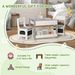 3pc Kids Table And Chair Set With Reversible Tabletop Blackboard, Storage & Bookshelves, Gray_maomaolike.com