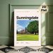 Sunningdale Golf Course Painting Poster, Vibrant Scenic Golf Course Poster, Showcases Iconic Clubhouse And Manicured Green, Ideal For Home Or Golf_maomaolike.com