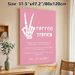 Tattoo Station Painting Poster, Soft Pink Minimalist White Skeleton Peace Hand & Instructional Text Poster, Clear Temporary Tattoo Application Guide_maomaolike.com