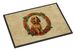 Cocker Spaniel Christmas Flowers Doormat Front Door Mat Indoor Outdoor Rugs For Entryway, Non Slip Washable Low Pile, 24H X 36W_maomaolike.com