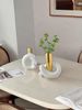 1pc Small Fresh Rope Shape Design Platinum Color Matching Ceramic Vase Table Top Flower Arrangement Entrance Ornament Multi-scene Suitable For Vase_maomaolike.com