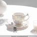 Pearl Shell Cup And Saucer With Spoon - 8oz Gradient Ceramic Coffee Mug, Vintage Tea, Cappuccino, Latte Art For Birthday Gift_maomaolike.com
