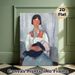 Portrait Of A Woman Painting Poster, Expressive Vintage Figurative Art Poster, Unique Artistic Portrait With Soft Muted Tones, Ideal For Living Room_maomaolike.com