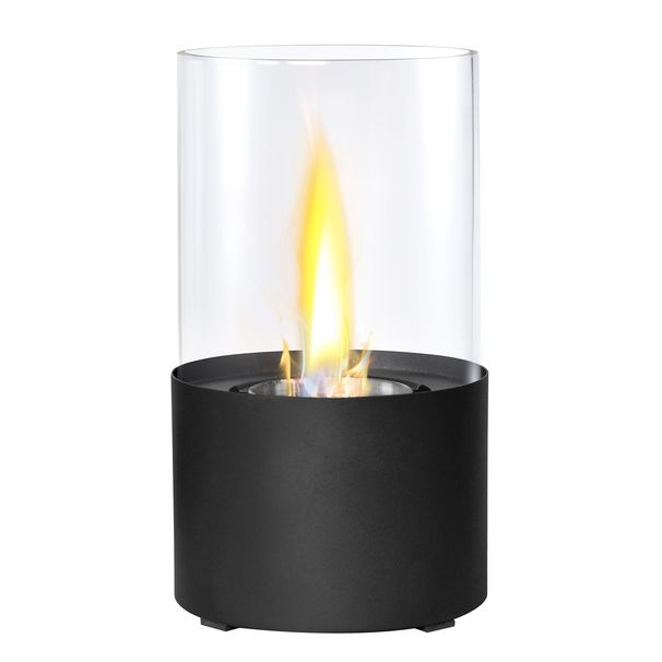 Round Tabletop Fire Pits, Portable Smokeless Bio Ethanol Fireplace, Black_maomaolike.com