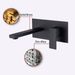 Wall Mount Faucet For Bathroom Sink Or Bathtub, Single Handle 2 Holes Brass Rough-in Valve Included, Matte Black_maomaolike.com