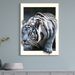 White Tiger 3D Optical Illusion Canvas Wall Art, Realistic Wildlife Portrait Decorative Art, 3D Optical Illusion Effect, Tiger_maomaolike.com