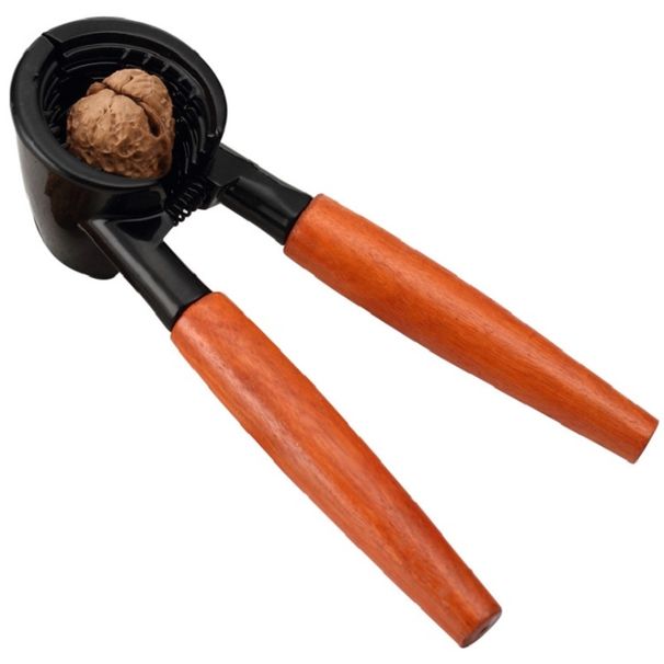 Kitchen Wood Handle Walnut Nut Peeler Sheller Clip_maomaolike.com